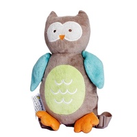 Custom Cartoon Uil Vorm Pluche Pop Pluche Dier Speelgoed Met Veiligheid Gesp En Tractie Riem Harnas Voor Baby Peuter Lopen