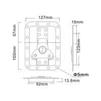 Serrure de boîtier de vol approuvée par la TSA verrouillable en aluminium robuste loquet de boîtier de vol serrure papillon équipement DJ boîtier de route serrure papillon