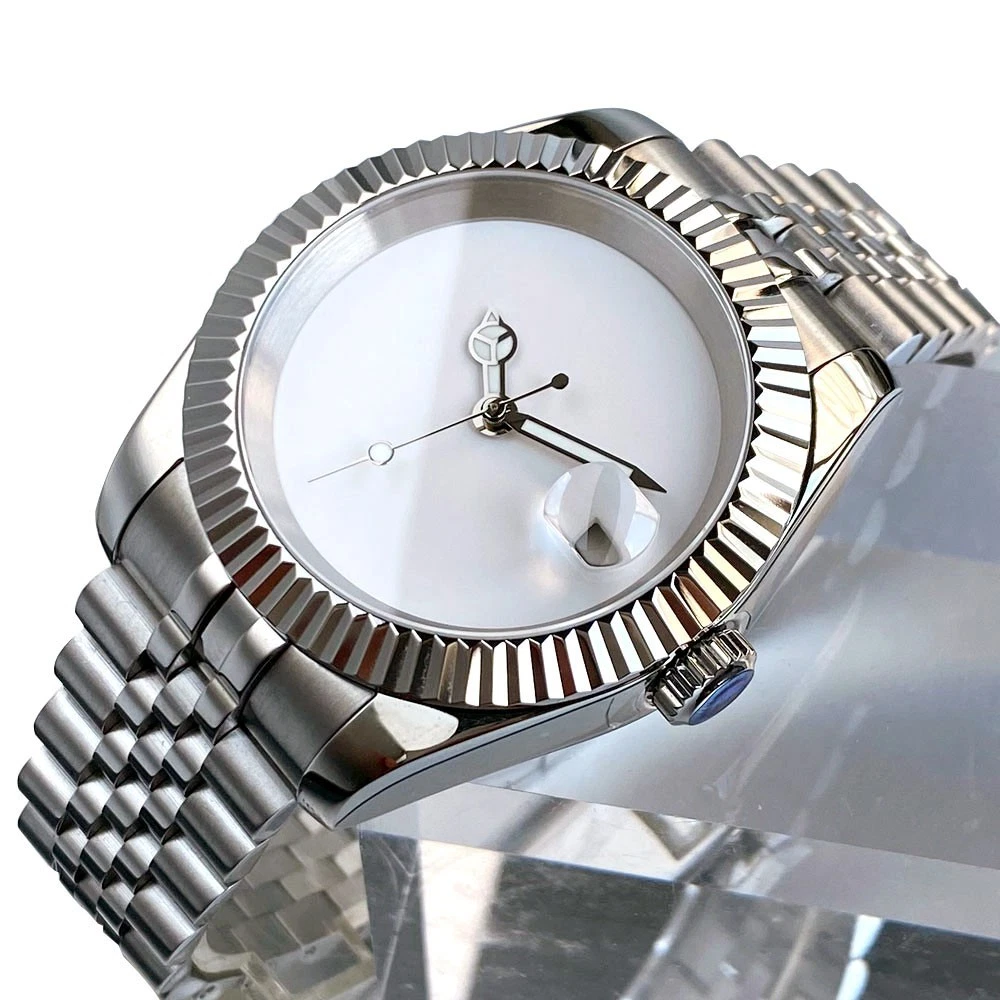 Plato blanco plateado - 36mm