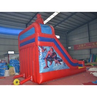 Toboggan gonflable extérieur à voie large Spider-Man Parc d'aventure en vinyle PVC Toboggan gonflable pour enfants Toboggan aquatique gonflable
