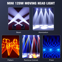 Projecteurs à tête mobile UKING 120W LED RGBW 4-en-1, 7 couleurs, 7 gobos, 3 prismes, projecteurs à tête mobile DJ avec anneau LED