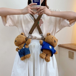 ตุ๊กตาแฟชั่นขนาดเล็กน่ารักสะพายข้างกระเป๋าใส่โทรศัพท์มือถือตุ๊กตาหมียัดนุ่นของเล่น - Product Image 2