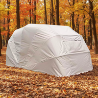 Nouveau style grand abri de garage 5.9x2.5x2.45m portable, imperméable, durable, moderne, simple, en métal, pour stationnement de voiture, pliable semi-automatique