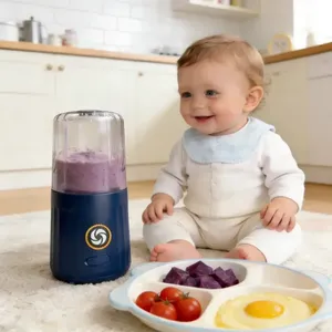 Procesador de Alimentos para Bebés y Licuadora Portátil para RV/Auto, con Alimentación USB, 260 ml, Libre de BPA, Bajo Ruido, Limpieza con un Clic - Product Image 1