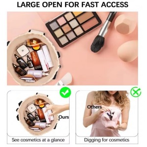 Muestra gratuita al por mayor: Neceser grande con cordón, diseño duradero, bolsas de cosméticos, neceser de viaje, portátil e impermeable - Product Image 2