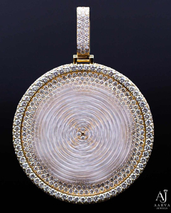 Pendentif en argent 925 plaqué or avec moissanite, style Hip Hop, pour hommes et femmes, bijoux de luxe, cadeau, directement de l'usine AARVA JEWELS - Product Image 3