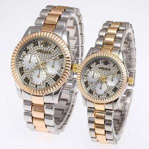 Les amoureux transfrontaliers regardent un nouvel ensemble de montres à quartz de mode décontractée pour hommes femmes <span class=keywords><strong>Rome</strong></span> trois yeux Design bracelet en plastique boîtier de 5mm - Product Image 4
