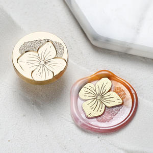 Suidis Tampons à cire de sceau en laiton irréguliers, Série Motifs Floraux, pour la décoration et la cire à cacheter - Product Image 4