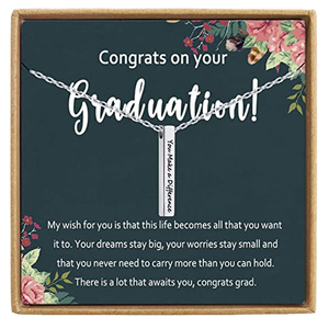 Collar inspirador grabado de acero inoxidable 'You Are Awesome' Over <span class=keywords><strong>Fear</strong></span> Chapado en oro Regalo de temporada de graduación religiosa - Product Image 1