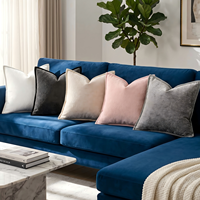 Housse de coussin décorative carrée en chenille douce, personnalisable, avec fermeture éclair, 40x40cm, pour canapé