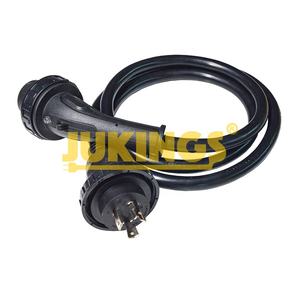 Cordon d'alimentation RV de 1,8 m (6 pieds) avec fiche femelle L5-30P/NEMA et fiche mâle L5-30R/NEMA, coudé à 90 degrés, noir, 0,5 m, 125 V, 30 A, avec prise de terre, rallonge en PVC/Cuivre - Product Image 2