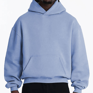 Wholesale High Quality 600GSM Heavy Fleece Mens Blank Boxy Cropped Oversized Hoodie 100% Cotton Custom Logo Graphic OEM Pullover - Product Image 2