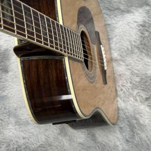 New Solid Spruce <b>Top</b> Glossy Acoustic Guitar D Type 45 Model 41" Abalone Inlaid Abalone Binding 20 Fret NO EQ - Product Image 2