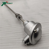 Sensor de clase B, transmisor Rtd Pt100 w4-20mA, sonda de diámetro 8x270 mm, sensor de temperatura Rtd Pt100 con cabezal de aluminio