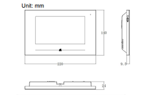 Vidéophone GVS de haute qualité, <span class=keywords><strong>interphone</strong></span> vidéo 2 fils, station intérieure avec écran tactile pour la vente en gros - Product Image 3