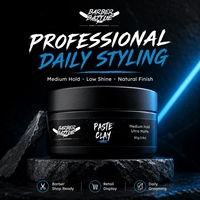BARBERBATTLE Pâte Coiffante Texturisante Personnalisable avec Logo Imprimé pour Coiffure et Volume