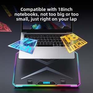 Cooler Ice King Cross-Border New Product K15 6-core Fan Cooling RGB Laptop Cooler Cooling Pad Laptop <b>Stand</b> - Product Image 4
