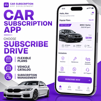 Aplicación de Suscripción a Vehículos Personalizada, Soluciones de Suscripción para IOS y Android con Planes de Suscripción, Selección de Vehículos, LionCreate