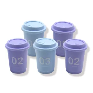 Maquillaje Forma de taza de café PP 15ml <span class=keywords><strong>70ml</strong></span> Crema facial Envases de gel para el cabello Frasco de plástico vacío con tapas al por mayor - Product Image 1