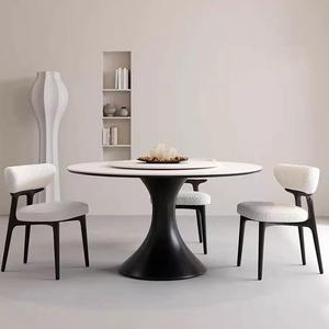 Chaise de salle à manger en bois de frêne massif, style nordique français du milieu du siècle, luxe léger, moderne, simple, rembourrage épais et doux, pour la maison et l'hôtel - Product Image 1