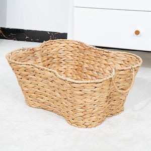 Panier de rangement tissé à la main, rectangulaire, couleur naturelle, pour la maison, les jouets pour animaux, les cosmétiques, organisateur, origine Bobai, modèle RD - Product Image 1