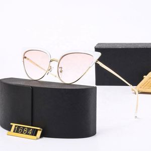 2023 nouveauté femmes léopard oeil de chat forme lunettes de soleil luxe célèbre Designer Style avec or/jaune métal cadre - Product Image 5