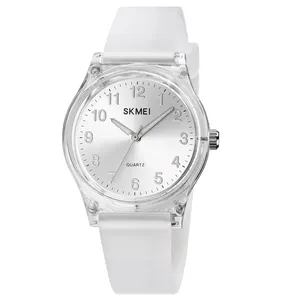 थोक एनालॉग घड़ी महिलाओं-कस्टम ब्रांड SKMEI 5ATM SR626SW सिलिकॉन का पट्टा Minimalist एनालॉग महिलाओं क्वार्ट्ज घड़ियों 2021 घड़ी