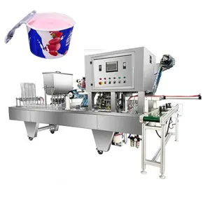 automatic yoghurt ice cream paper cup filling and sealing machine