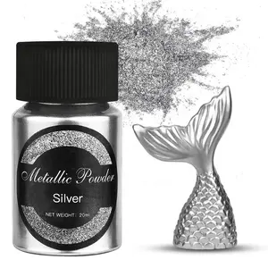 Alüminyum gümüş mermer Metal toz epoksi reçine renklendirici metalik Pigment takı yapımı için DIY el sanatları