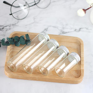 高ホウケイ酸ガラス製小型ミニガラスシリンダーボトル、アルミキャップ付きチューブ、キャンディ、健康カプセル、小型薬瓶用 - Product Image 3