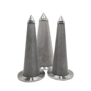 Stainless steel cone filter element Perforated conical filter cartridge good quality Dutch braided wire mesh filter con