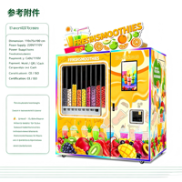Máquina Expendedora Inteligente de Smoothies Comerciales con Compartimentos de Almacenamiento de Materia Prima