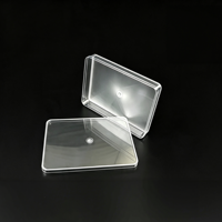 Conteneur alimentaire rectangulaire en plastique transparent jetable, recyclable et personnalisable pour l'emballage de bonbons, gâteaux et biscuits