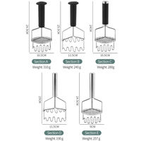 Presse-purée manuelle en acier inoxydable de qualité alimentaire, double couche, écologique, gadget de cuisine