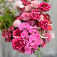 Vente en gros promise de fleurs de roses artificielles éternelles conservées centres de table de mariage hauts boule de fleurs artificielles