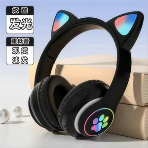 Casques de jeu sans fil avec design mignon d'oreilles de chat, microphones avec <span class=keywords><strong>LED</strong></span>, écouteurs étanches, figurine d'<span class=keywords><strong>action</strong></span> - Product Image 5