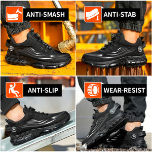 Chaussures <span class=keywords><strong>de</strong></span> sécurité anti-perforation pour usage industriel hiver 2025, avec tige en tissu renforcé <span class=keywords><strong>de</strong></span> fil d'acier, <span class=keywords><strong>semelle</strong></span> en TPU et doublure en daim, plaque <span class=keywords><strong>de</strong></span> protection fonctionnelle en acier plastifié - Product Image 3