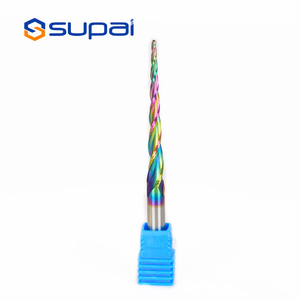 Supal 2/3/4 sáo <span class=keywords><strong>CNC</strong></span> <span class=keywords><strong>Carbide</strong></span> hình cầu côn cuối nhà máy hình nón bóng mũi bit công cụ Bộ định tuyến bit để khắc gỗ cắt phay - Product Image 3