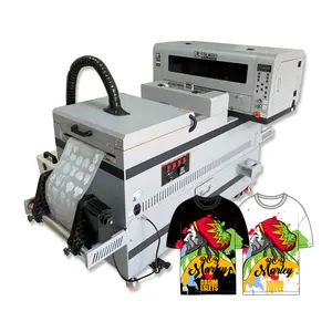 2 pés dtf impressora grande cor, 30 cm dtf novo design impressão transferência com máquina de agitador pressão quente