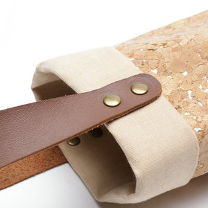 Bolsa de viaje reutilizable de cuero, bolso de viaje para enfriar vino, corcho - Product Image 3