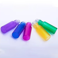 5ml Frosted Custom ized Farbe Dünnes Glas ätherisches Öl Rolle auf Flasche mit Stahlkugel