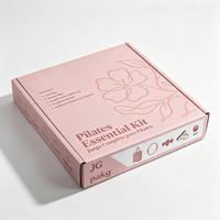 Boîte d'emballage pliable en carton ondulé rose mat personnalisée grand format avec impression CMJN pour expédition de matériel de Pilates et fitness