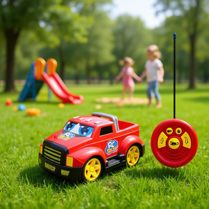 Coche de juguete Sos Funny Car Rc de 42 cm con luces y sonidos para niños - Product Image 3