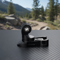 HONGDAK Support de fixation rapide rotatif à 360° en ABS avec base à clip flexible pour caméra d'action – Nouvel adaptateur