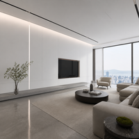 Dalle de pierre frittée Moonshine White de 3 mm, légère, mate, unie, pour la décoration intérieure des murs, projets résidentiels et commerciaux