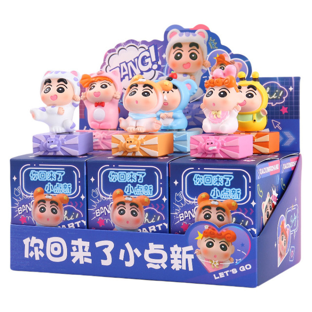 Crayon Shin-chan Welcome Home Rubber Stamp Blind Box Kawaii Greeting Collection