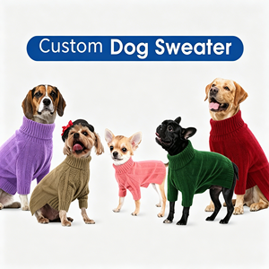 Suéter de Punto Grueso y Cálido para Invierno, Color Sólido Personalizado, para Cachorros, Ropa para Mascotas, para Perros Machos y Hembras - Product Image 1