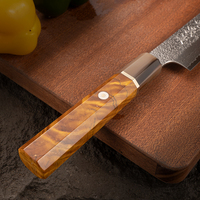 Cuchillo Sujihiki de Damasco de 71 Capas SLD, 62 HRC, Cuchillo Japonés de Doble Bisel para Rebanar, Acabado Piel de Pera, Cuchillo Yanagiba para Sashimi