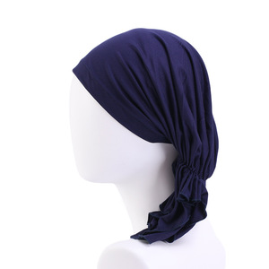 Écharpe musulmane en coton bambou pré-nouée Chemo Bonnet Caps Femmes Turban Chapeau Couvre-chef <span class=keywords><strong>Foulard</strong></span> Wrap Cancer Bandanas - Product Image 3