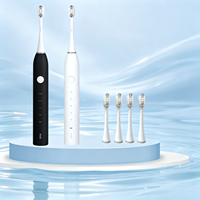 Brosse à dents intelligente étanche IPX7 en gros avec étui de voyage, brosse à dents sonique électrique portable OEM ODM